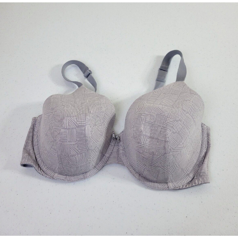 Ambrielle Gray Natural Comfort Lightly Lined Full Coverage Underwire Bra SZ 38DD